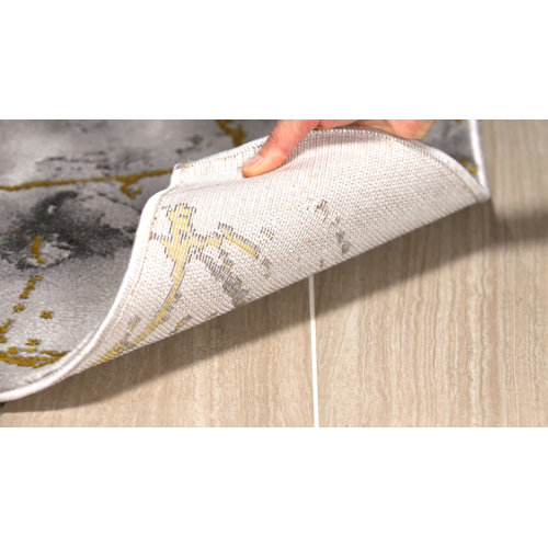 Wade Logan® Swindle Power Loom Gray/Gold Rug & Reviews Wayfair